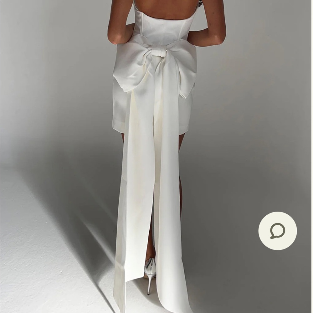 Meshki Meredith Strapless Bow Mini Dress